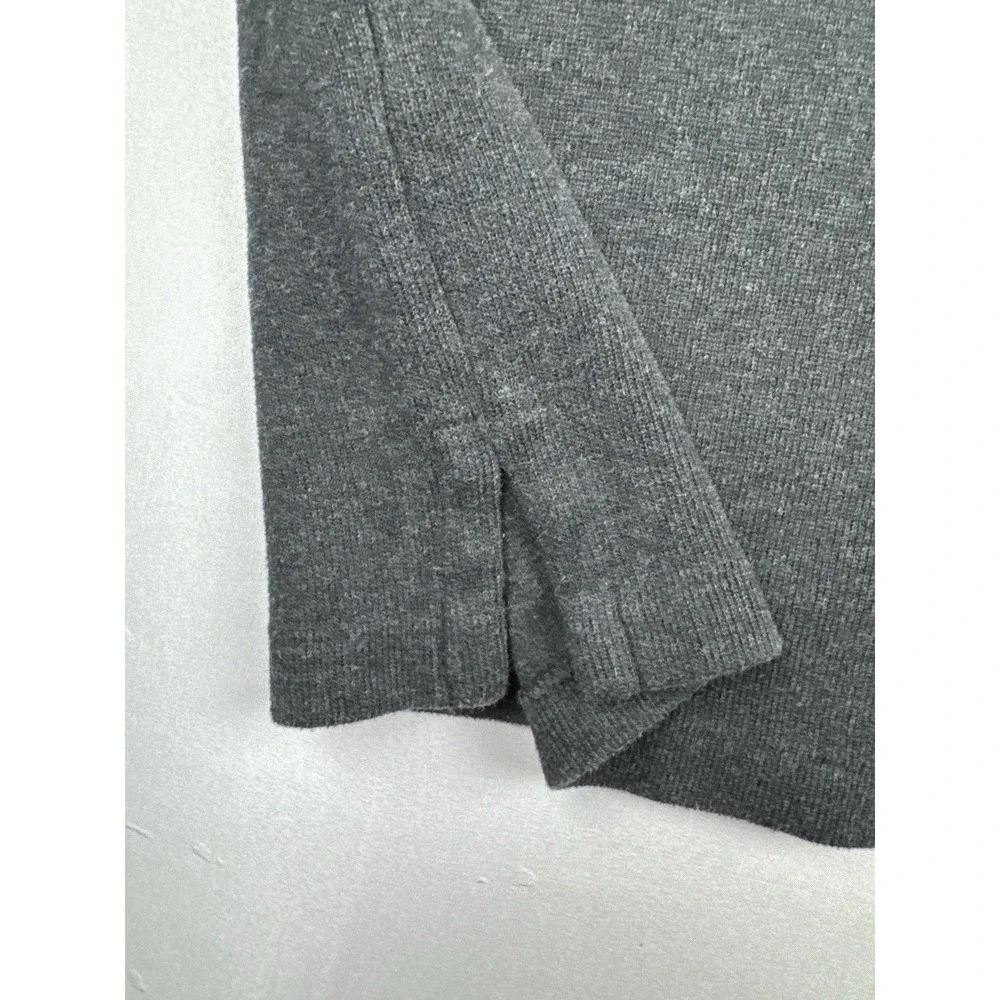 Polo Ralph Lauren Quarter Zip Pullover Sweatshirt Gray Pony Logo Size L